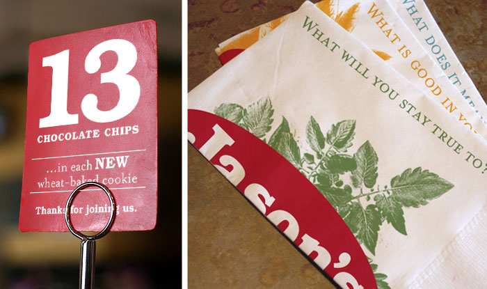 Table Number and Napkins
